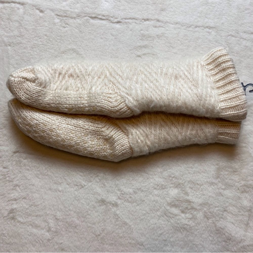 Express New With Tags Cream Knit Slipper Socks Size 6-10